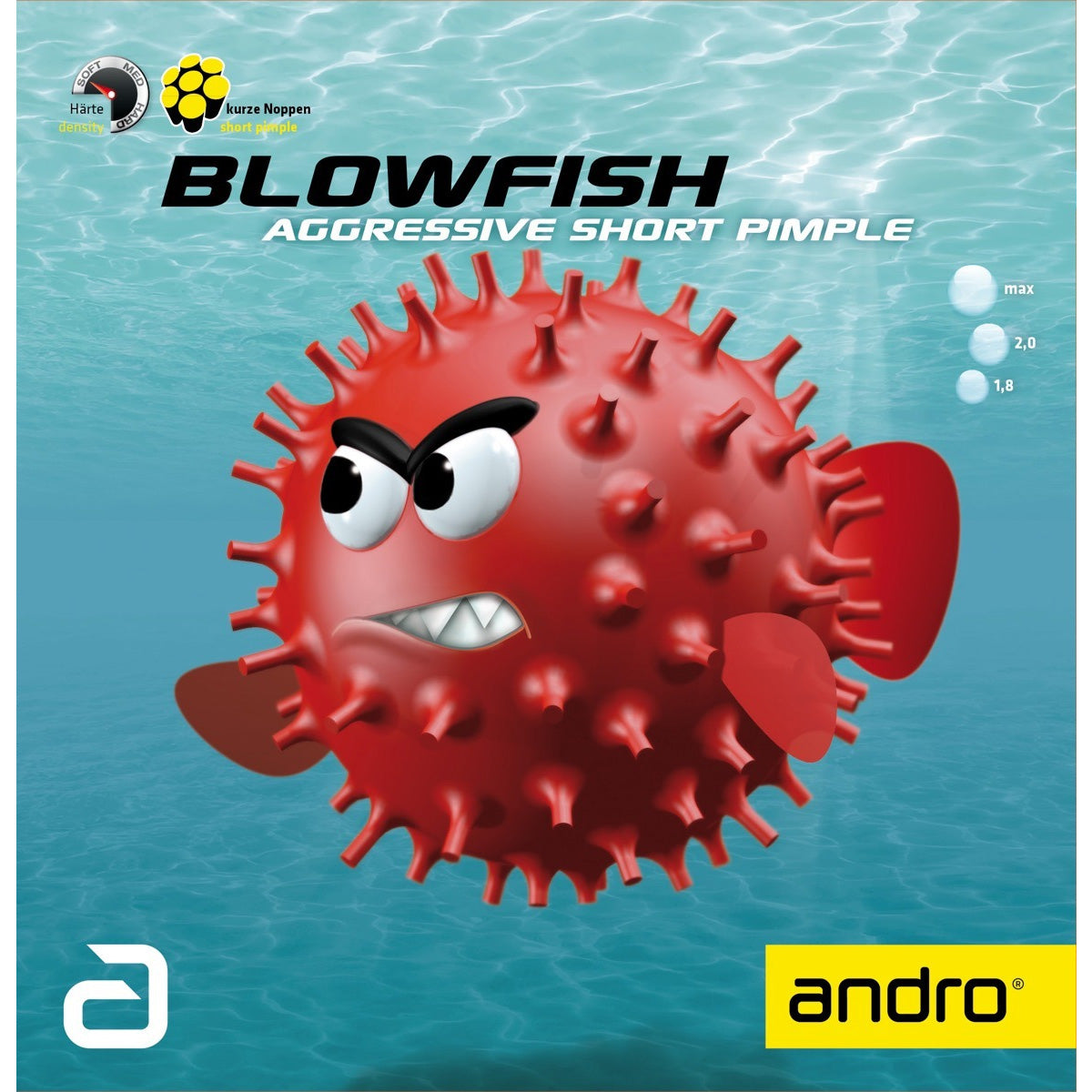 Andro Blowfish rubber - short pimples