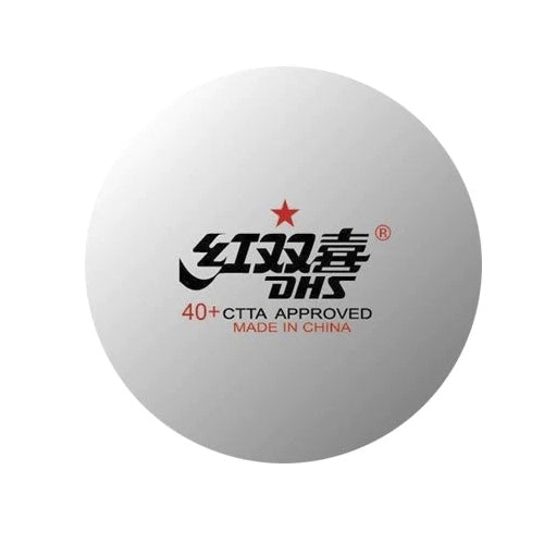 DHS Dual ABS 1 star table tennis ball training - white 10 pieces