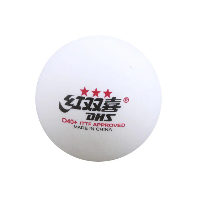 DHS Dual ABS 3 ster tafeltennisbal wedstrijd - wit 100 (10x10) stuks