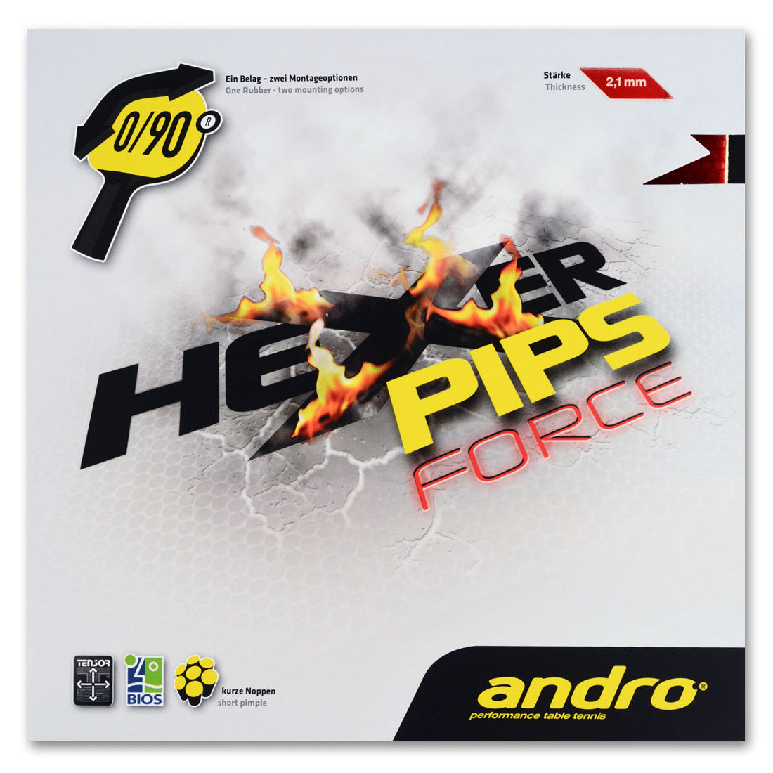 Andro Hexer Pips Force rubber - short pimples