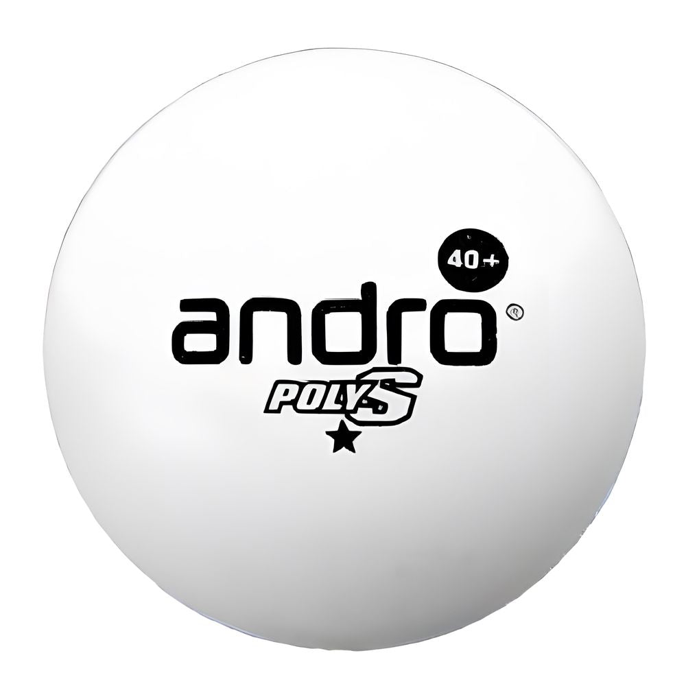 Andro PolyS 1 ster tafeltennisbal training - wit 72 stuks