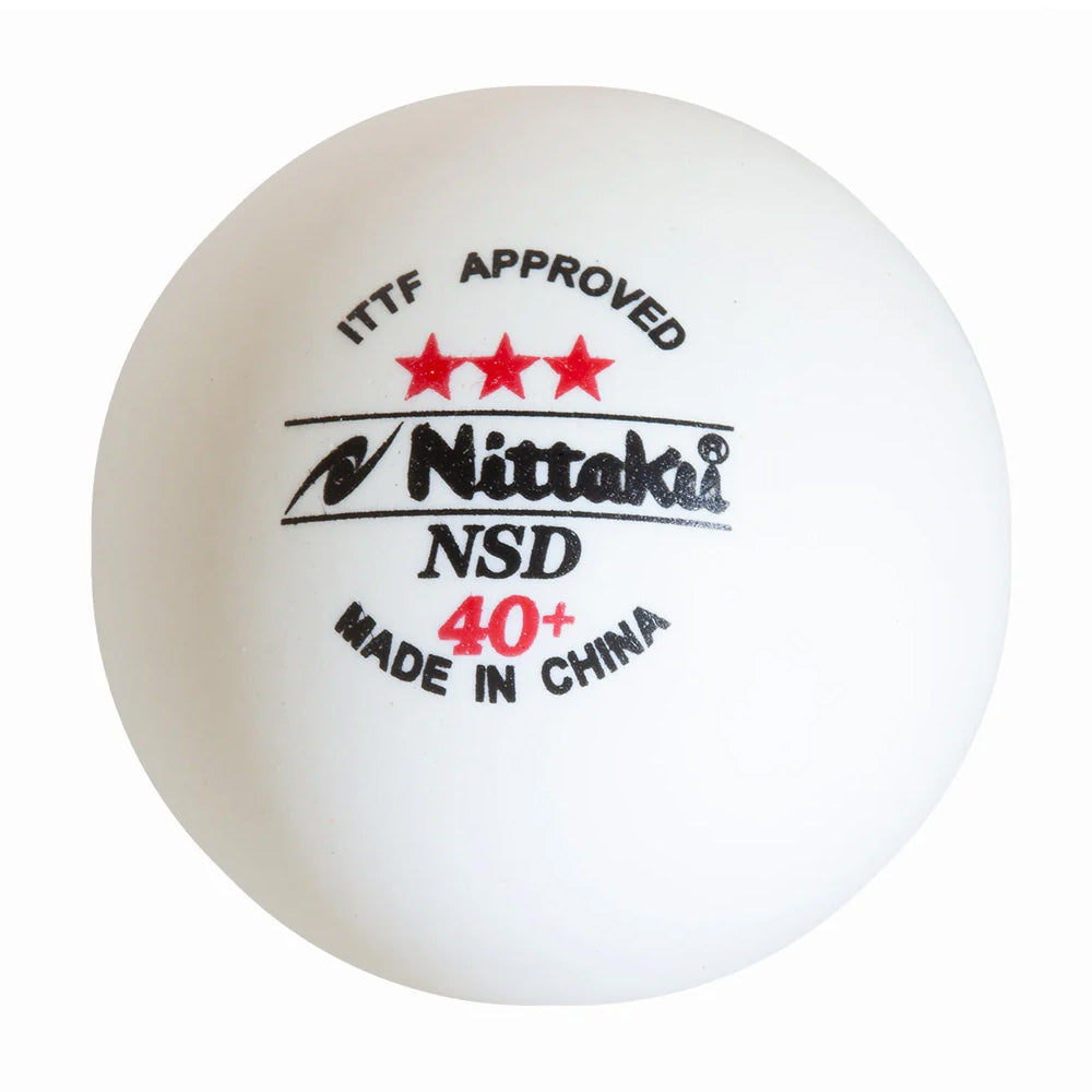 Nittaku NSD 40+ 3 ster tafeltennisbal wedstrijd - wit 120 stuks