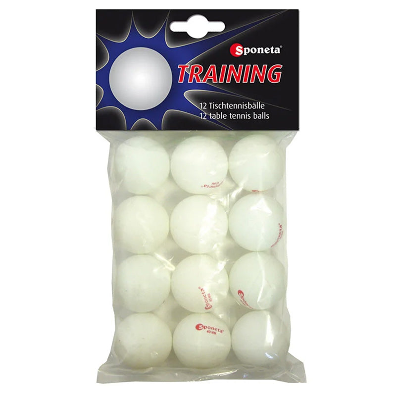 Sponeta table tennis ball training - white 12 pieces