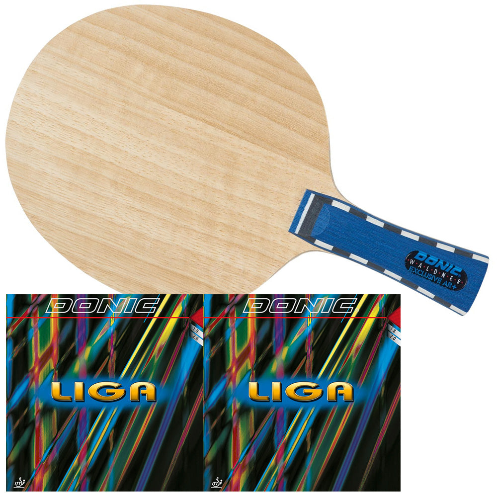 Donic Waldner Exclusive ALL+ + Liga 1.8 tafeltennisbatje - rood/zwart