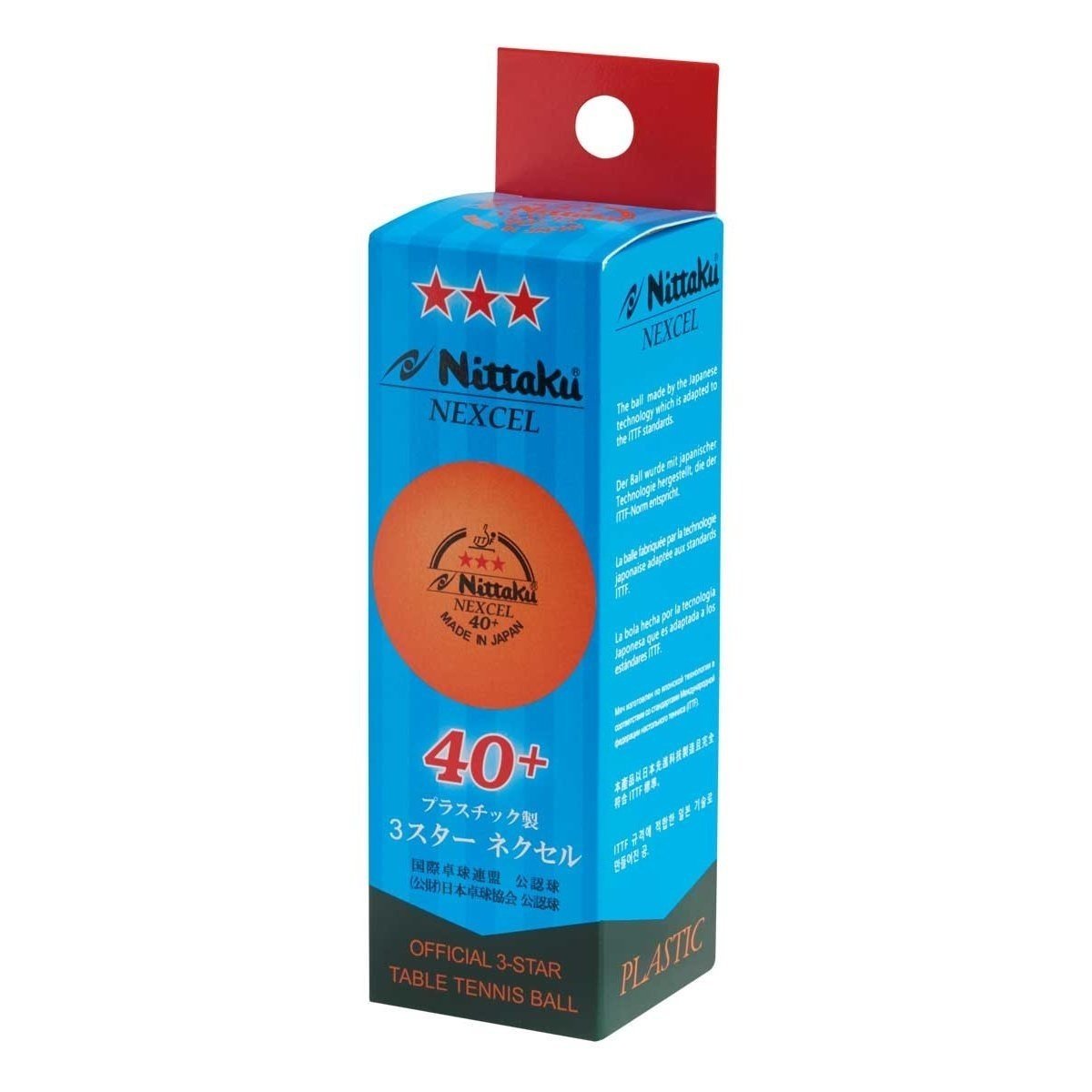 Nittaku Nexcel 40+ 3 ster tafeltennisbal wedstrijd - oranje 120 (40x3) stuks