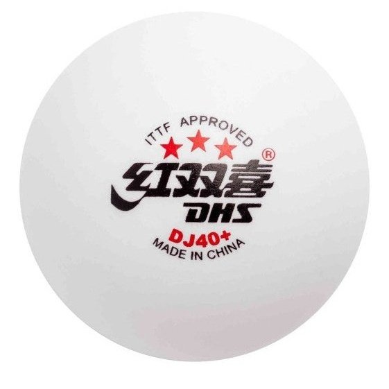 DHS DJ40 3 star table tennis ball match - white 6 pieces