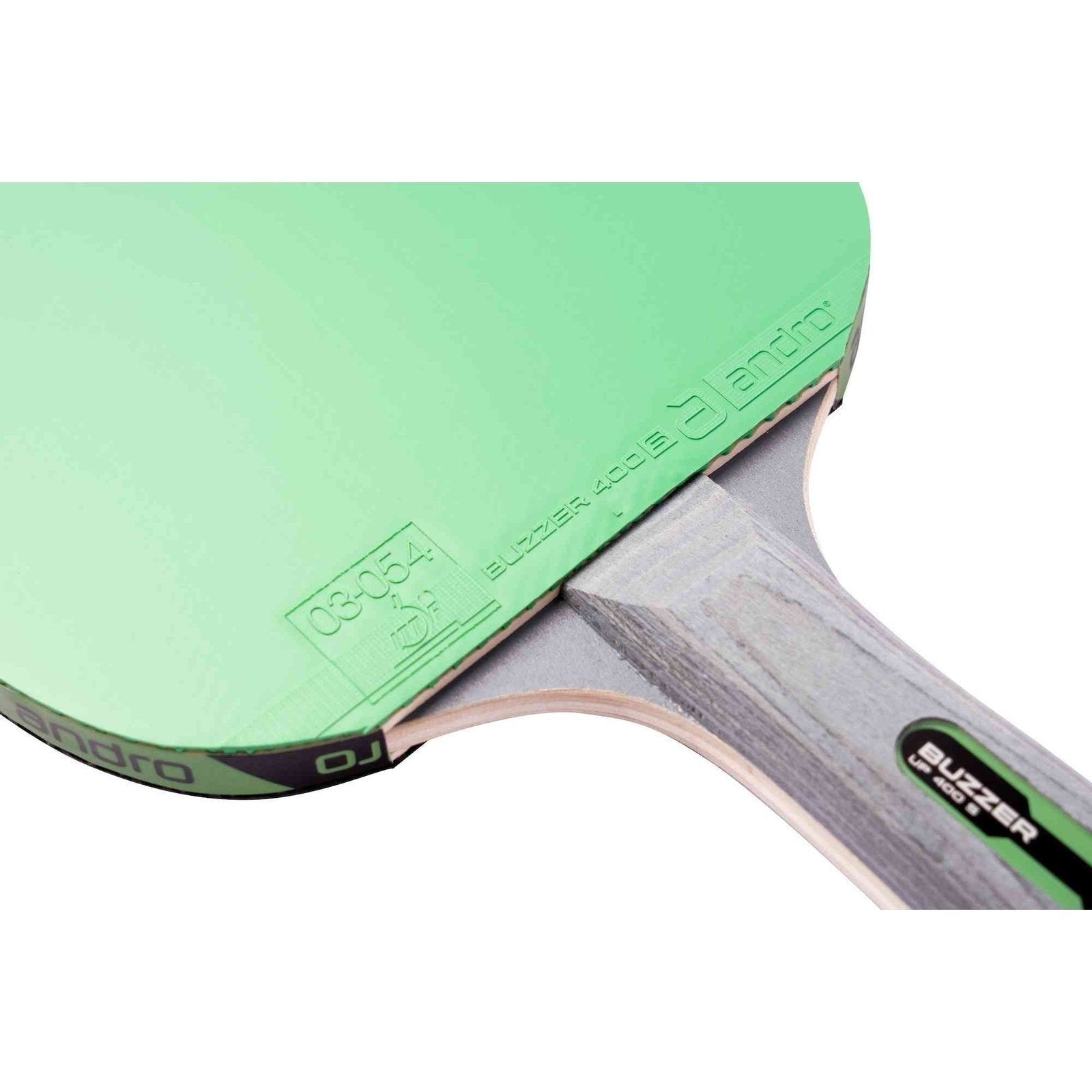 Andro Buzzer Up 400 S Table tennis bat with balls black/green